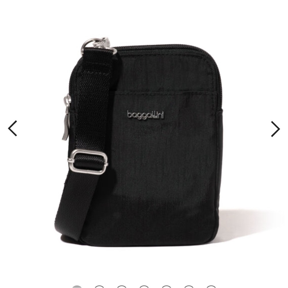 Baggalllini Black Crossbody Bag with Gold Hardware